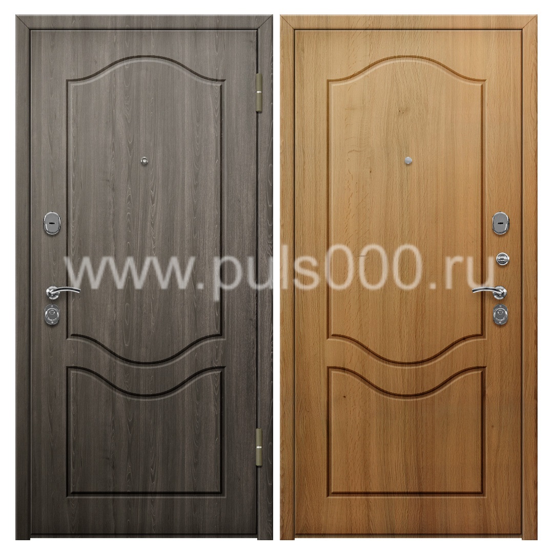 Металлическая уличная дверь с МДФ в коттедж MDF-231